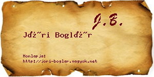 Jóri Boglár névjegykártya